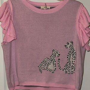 Entro Pink “Miss Leopard" sweater